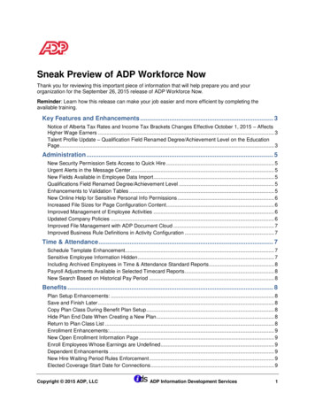 Sneak Preview Of ADP Workforce Now