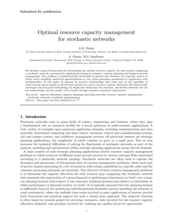 Optimal Resource Capacity Management For Stochastic 