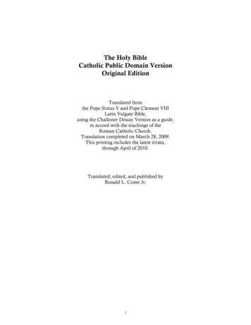 The Holy Bible, Catholic Public Domain Version