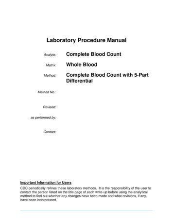 Laboratory Procedure Manual