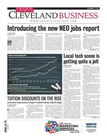 Introducing The New NEO Jobs Report - Crain's Cleveland