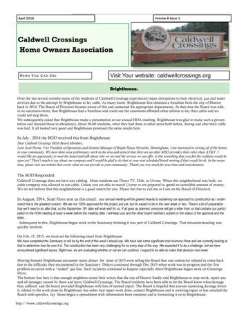 Caldwell Crossings Home Owners Association