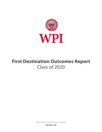 First Destination Outcomes Report Class Of 2020