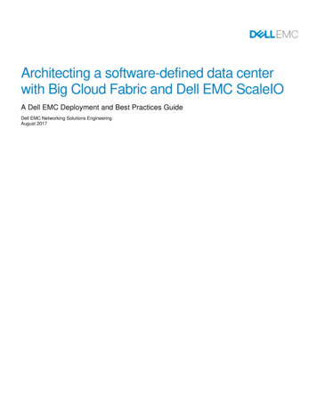Architecting A Software-defined Data Center With Big Cloud .