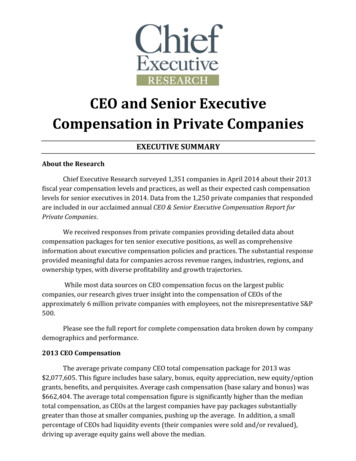 Comp Report Executive Summary 2014.08.03 V4