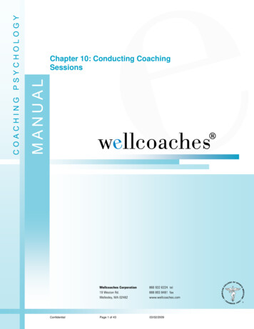 Chapter 10: Conducting Coaching Sessions