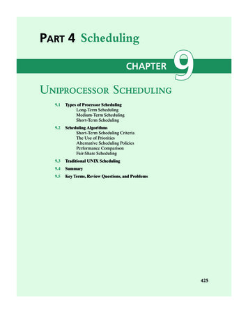 Part 4 Scheduling Chapter