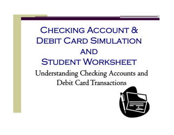 Checking Account & Debit Card Simulation And Student 