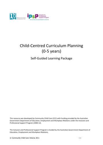 Child-Centred Curriculum Planning (0-5 Years)