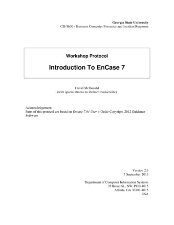 Introduction To EnCase 7