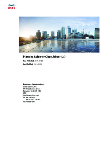 Planning Guide For Cisco Jabber 12