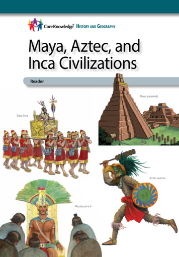 History And GeoGrapHy Maya, Aztec, And Inca Civilizations