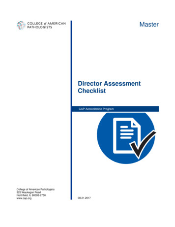 Director Assessment Checklist