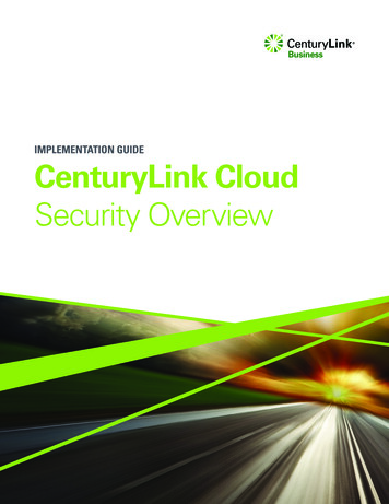 IMPLEMENTATION GUIDE CenturyLink Cloud - Ctl.io