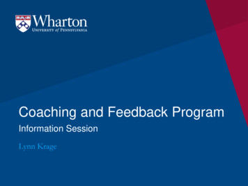Coaching And Feedback Program - Wharton Leadership