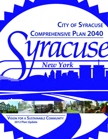 C Of S C P 2040 - City Of Syracuse