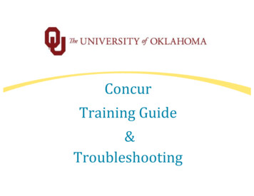Concur Training Guide Troubleshooting