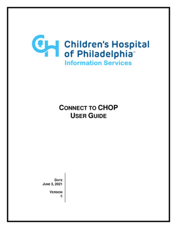 CONNECT TO CHOP USER GUIDE