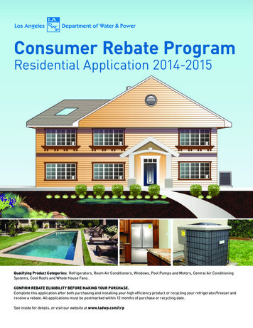 Consumer Rebate Program Application - IPSSA