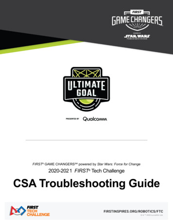 CSA Troubleshooting Guide - Firstinspires 
