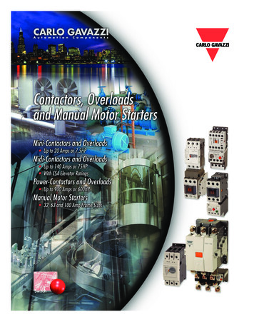 Contactors, Overloads And Manual Motor Starters