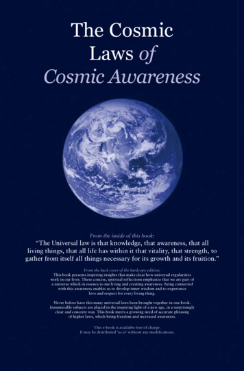 The Cosmic Laws Of Cosmic Awareness
