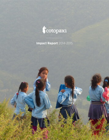 Impact Report2014-2015 - Responsibility Reports