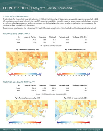 County Report Lafayette Parish Louisiana - Institute For Health Metrics .
