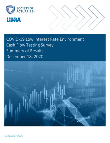 COVID-19 Low Interest Rate Environment Cash Flow Testing .