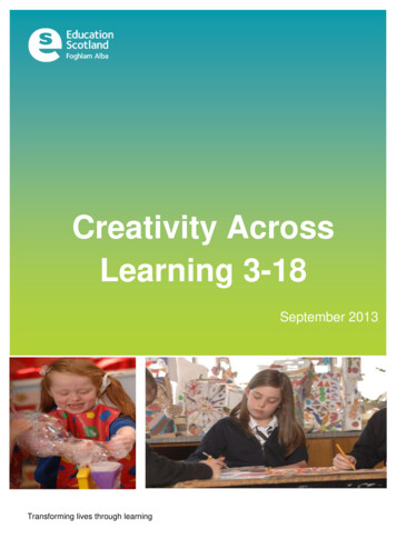 Creativity Across Learning 3-18 Impact Report