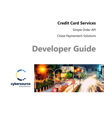 Credit Card Services Simple Order API Chase Paymentech Solutions