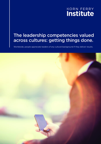 The Leadership Competencies Valued Across Cultures .