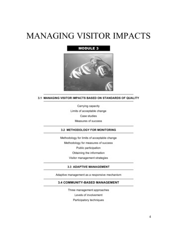 MANAGING VISITOR IMPACTS - Microsoft