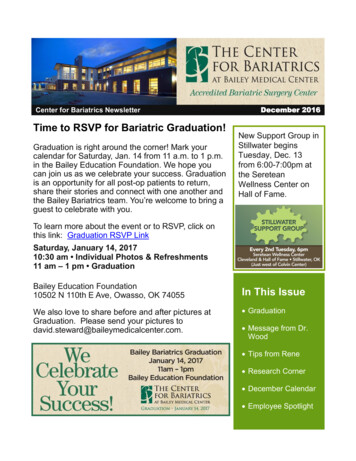 Time To RSVP For Bariatric Graduation!