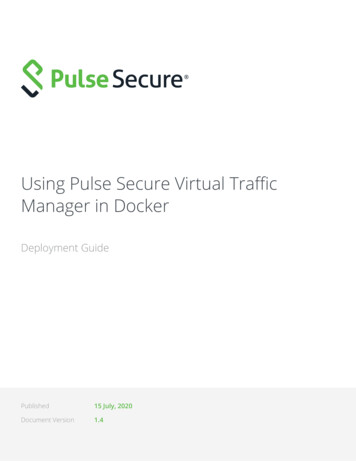 Using Pulse Secure Virtual Traffic Manager In Docker