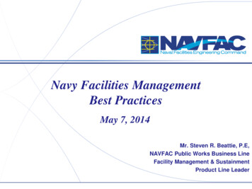 Navy Facilities Management Best Practices