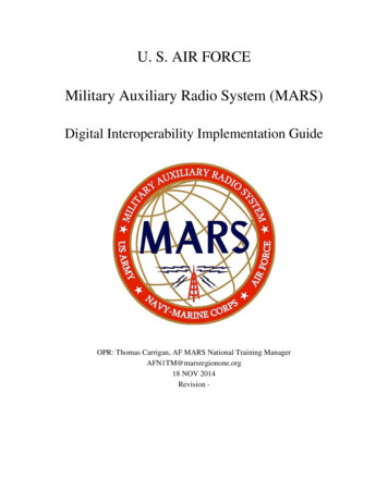 U. S. AIR FORCE Military Auxiliary Radio System (MARS)