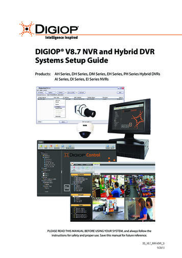 DIGIOP V8.7 NVR And Hybrid DVR System Setup Guide