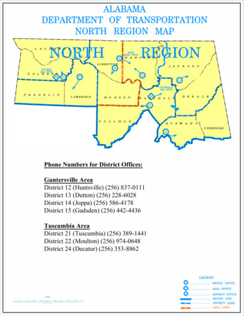 Alabama Department Of Transportation North Region Map