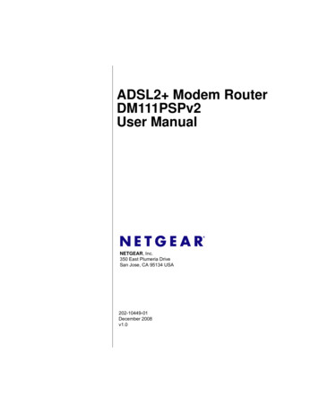 ADSL2 Modem Router DM111PSPv2 User Manual