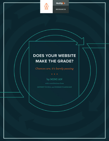 DOES YOUR WEBSITE MAKE THE GRADE?