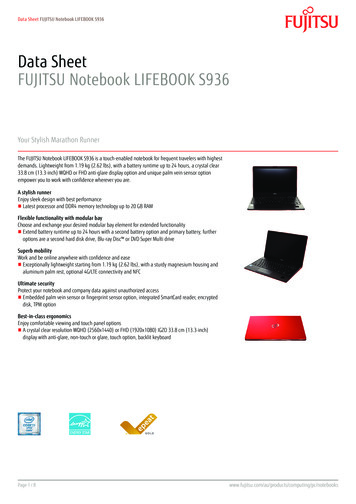 Data Sheet FUJITSU Notebook LIFEBOOK S936
