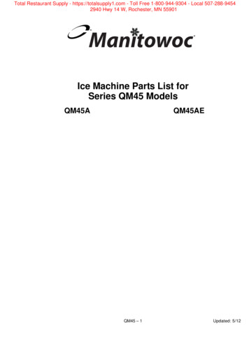 QM45 UnderCounter Model Ice Machines