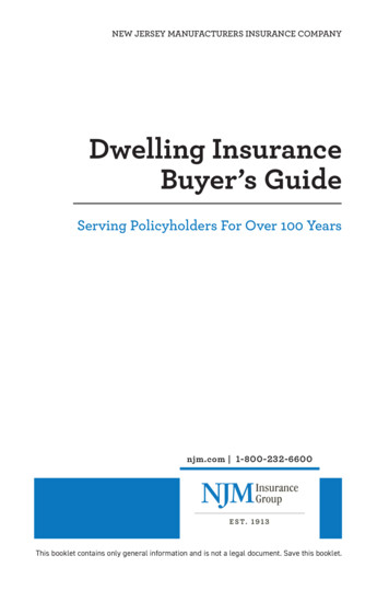 Dwelling Insurance Buyers G’ Uide - NJM