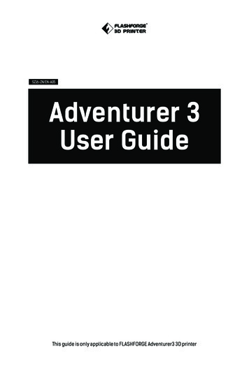 SZ16-ZN/EN-A05 Adventurer 3 User Guide