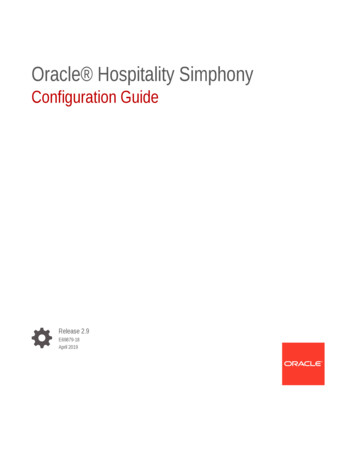 Oracle Hospitality Simphony Configuration Guide