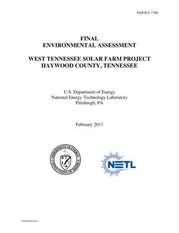 West TN Solar Farm Final EA