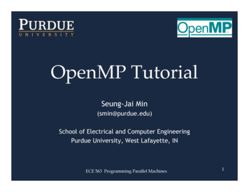 OpenMP Tutorial - Purdue University