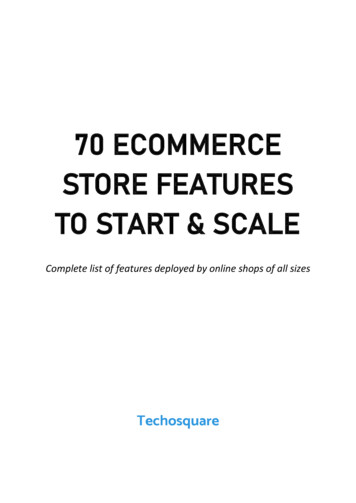 70 ECOMMERCE STORE FEATURES TO START & SCALE