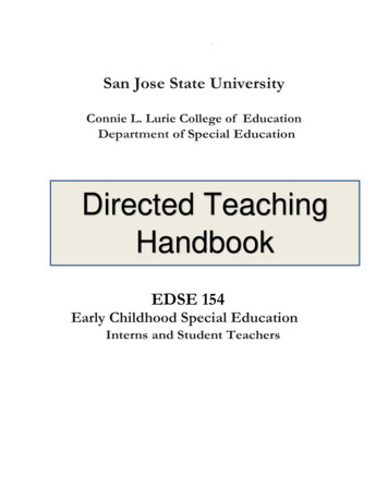 Directed Teaching Handbook - SJSU
